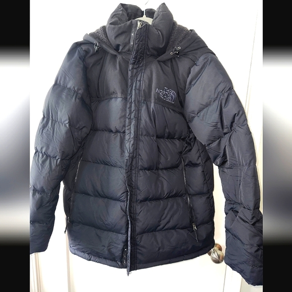 The North Face Men's Down Puffer Black Parka Jacket Large